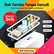 Rak Simpanan Tandas Bilik Air, Tanpa Tebuk Dinding, Rak Penyimpanan Di Atas Tandas, Aksesori Bilik A