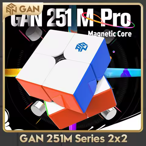 GAN251 M Pro Air Leap 2x2 Magnetic Speed Cube Professional GANCUBE 251M 2x2x2 Mangetic Cubo Puzzles 