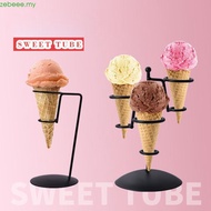 zebeee Iron Ice Cream Cone Holder Ice Cream Stands Ice Cream Rack with Base Display