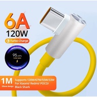 Suitable Xiaomi Mi 13 12 11 10 K50 K40 Black Shark POCO F5 F4(120W /67W)6A Type-C Turbocharge Fast C