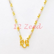 Necklace With 2 Kings Rattan Pattern 3 Mm 3:1 Laser Gold Work 1 Genuine stainless steel Jewelry