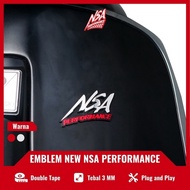 NSA Motorcycle Emblem Logo NSA PERFORMANCE Embossed Sticker 3d Badge Nusa Automotive Performance Uni
