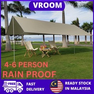 🔥READY STOCK🔥 VROOMALL TROFEO TM-293 FLY SHEET Large 3X3 & 3X5 METER Tent Tarp 4-6 Person Rain Proof