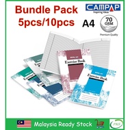 Campap A4 Write-on Exercise Book 80/100/120/160/200 Pages Bundle Pack Buku Nota (CW2506/CW2507/CW250