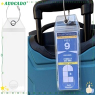 AVOCAYY Cruise Luggage Tag Holders, Zip Seal Pouch PVC Suitcase Label Holder, Essentials Waterproof 