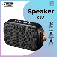 G2 Speaker Bluetooth Mini Portable Music Box Speker Aktif Blutut Super Full Bass Radio Spiker Subwoofer Cocok Untuk Mic Microphone Mike Mice Headset Headphone Earphone Murah Termurah Garansi Produk Paling Laris