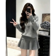 LIRENQING | Grey Knit Dress