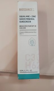 Biossance Squalene + zinc sheer mineral suncream 50ml