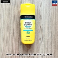 Neutrogena® Water + Sun Sunscreen Lotion SPF 50 198 ml นูโทรจีนา โลชั่นกันแดด กันน้ำ