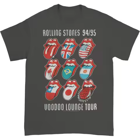 Summer Rolling Stones Voodoo Lounge Tongues Printed Short-Sleeved T-Shirt Summer Men And Women Casua