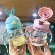 270ML Cute Baby Feeding Cup with Straw NO BPA Portable Feeding Bottle Leak Proof with Handle Kids Training Bottle Bebe Copos