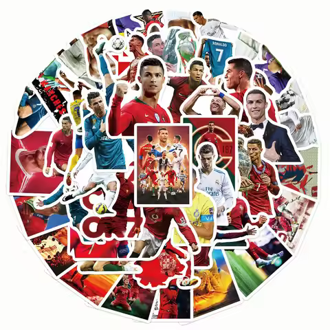 50PCS Football Star Cristiano Ronaldo Graffiti Stickers Skateboard Computer Guitar Phone Case Decora