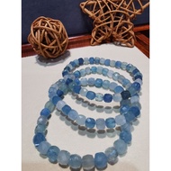 Aquamarine Cube Sugar Bracelet Aquamarine
