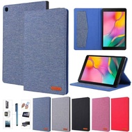 Cloth Pattern Case For Samsung Galaxy Tab A 10.1 2019 SM-T510 SM-T515 Magnetic Wallet Card Slot Leather Flip Smart Tablet Kids Leather Case Cover