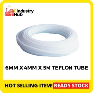 6mm x 4mm x 5m PTFE Tube Teflon Tube Hose Chemical Resistance Teflon Pipe Tube High Temperature