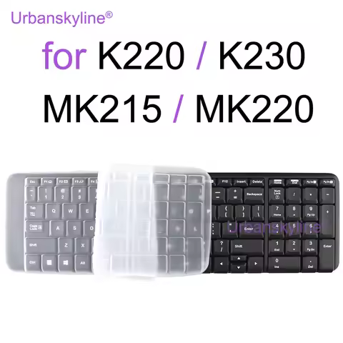 Keyboard Cover for Logitech MK220 MK215 K220 K230 for Logi Protective Protector Skin Case Clear Sili