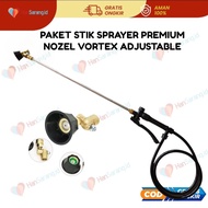 set gagang stik elektrik komplit spuyer VORTEX ADJUSTABLE plus selang pompa sprayer handle kran nozz