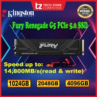 Kingston FURY Renegade G5 PCIe 5.0 NVMe M.2 SSD Gen 5(1TB/2TB/4TB)Up to 1.42GB/s read, 1.1GB/s write