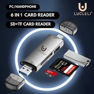 [LUCLELI X PRO777] Card Reader OTG 6 in 1 USB 3.0 Type C Fit For Micro SD/TF/Memory Card / Adaptor/C