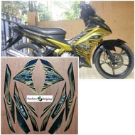 Yamaha Jupiter MX 135 Black Gold Striping sticker 2011