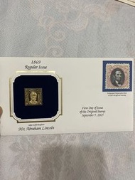 一個美國總統紀念22k郵票，售價350