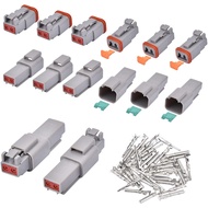 (BEYX) Electrical Wire Connector Plug 8 Sets 2 Pin 16-20AWG Waterproof Sealed Auto Gray Male and Fem