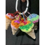 Fuzzy Wire Ice Cream Keychain