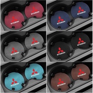Mitsubishi Car Cup Holder Mats Compatible with ASX Lancer Pajero Outlander Eclipse Cross Non Slip Wa