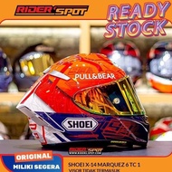 Helm Motor Shoei X-14 Marquez 6 Tc 1 Full Face Helmet Original Honda