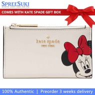 Kate Spade Wallet In Gift Box Disney X Kate Spade New York Minnie Small Slim Bifold Wallet Parchment