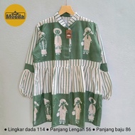 blouse batik modern wanita lengan panjang