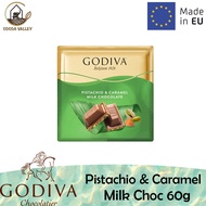 Godiva Signature Pistachio & Caramel Milk Chocolate Square 60g (Made in EU)