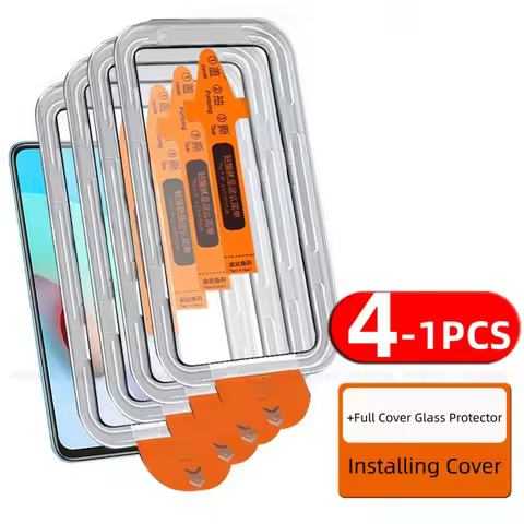 4/3/2/1pcs For Redmi 10 2022 Glass Xiaomi Redmi 10 Tempered Glass Protective Full Cover Glue Dust Fr