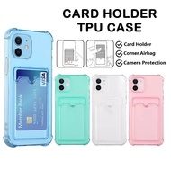 Clear Transparent case for iPhone 7 8 SE 2020 7 Plus 8 Plus iPhone X XS XR XS Max iPhone 11 11 Pro 11 Pro Max iPhone 12 12 Pro 12 Pro Max 13 13 Pro Max 14 14 Pro Max Plus 15 Pro Max Plus Transparent Wallet Soft Shockproof Card Slot Holder Phone Case