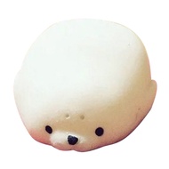 Cute Soft White Seal Stress Relieve Squishy Squeeze Healing Toy Adult Kids Gift