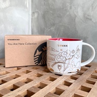 Taiwan Starbucks Classic Limited YAH City Series Taiwan Red Platinum Ceramic Coffee Cup Mug
