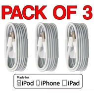3pcs 1m 2m 3m USB Cable for iPhone14 Pro Max 12 Charger 11