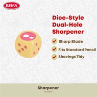 BEIFA Dice-Style Dual-Hole Sharper | 4 Colors | Big & Small Hole | Special Design Compact Portable