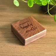 Bracelet Engraved Jade Walnut Wood Cultural Plaything Jewelry Collection logo Box Retro Packaging Bo