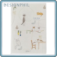 Midori Pocket Diary B6 Weekly Cat Pattern 22373006 (Starts January 2026)