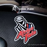 Africa Double Cylinder dakar dakar Motorcycle Side Box Sticker Reflective Decal 24