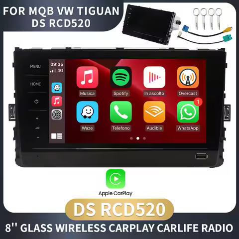 Desay 8 inch LCD Touch Screen New MIB Carplay Car Radio RCD520 Bluetooth for VW Tiguan MK2 T-ROC T-C