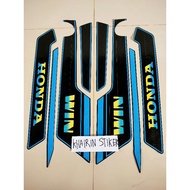 Striping sticker HONDA win 1984 84 black biru