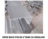 Aluminium Batangan Bahan Kusen Open Back 4" 0560 CA Inkalum Bahan Jendela Aluminium Aluminium Batang