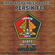 Li-011 Patch PERSIK Kediri FC Emblem Embroidery logo jersey Ligina Liga indonesia - 7.5x7cm - Embrio