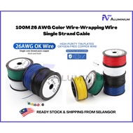 [ Roll - 300ft ] 90 Meter AWG26 Single Core Wire  Wrapping Wire Electrical Wire PCB Wire OK Wire 26A