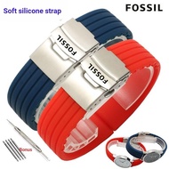 Fossil Watch Strap Silicone Men Women Black Red Blue White FS5241 4835 5061 Replacement Waterproof A