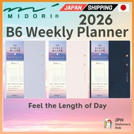 Midori 2026 B6 Weekly Planner Feel the Length of Day Dec 2025 Start Direct from JAPAN