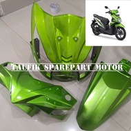 PAKET COVER BODY DEPAN TAMENG PALA DEPAN DAN SPAKBOR DEPAN HONDA BEAT FI WARNA HIJAU TAHUN 2013 - 20