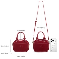 TOUTOU Women Bowling Bag Shoulder Strap Mini Replica Bag Cute Pendent Designer Brand Boston Handbag